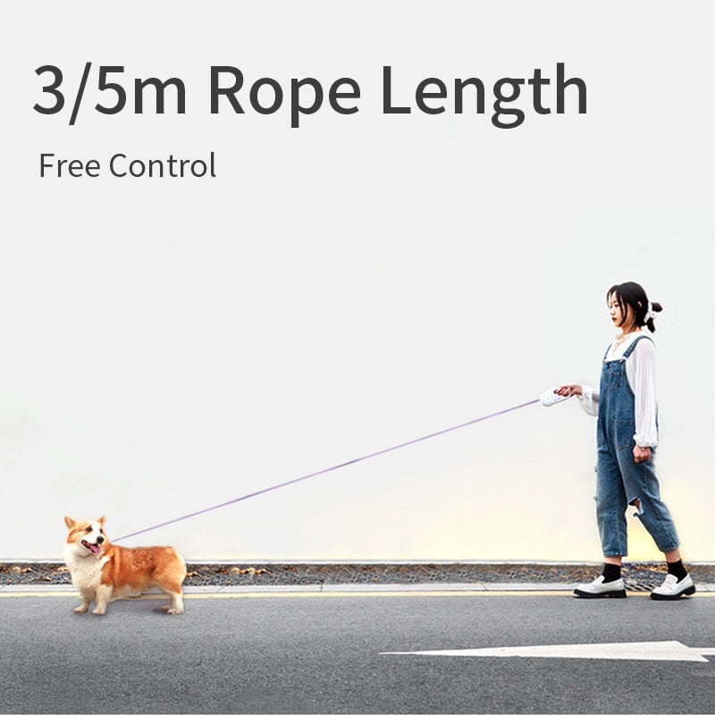 MatchMyStyle LuminaFlex Automatic Retractable Lighting Dog Leash