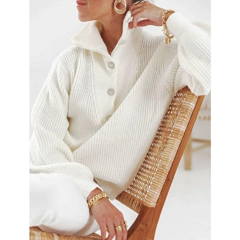 CozyChic Buttoned Pullover by MatchMySty