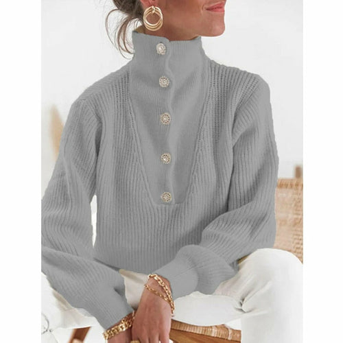 CozyChic Buttoned Pullover by MatchMySty