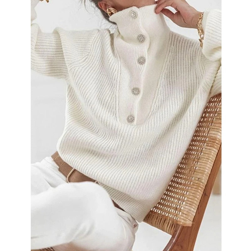CozyChic Buttoned Pullover by MatchMySty